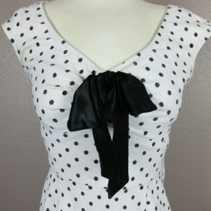 Black & White Polka Dot wiggle dress